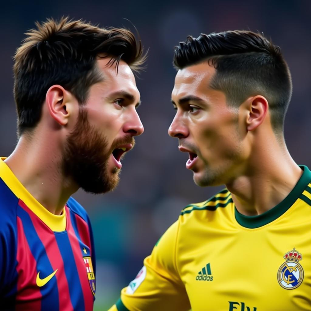  Football Legends Lionel Messi and Cristiano Ronaldo in 2019