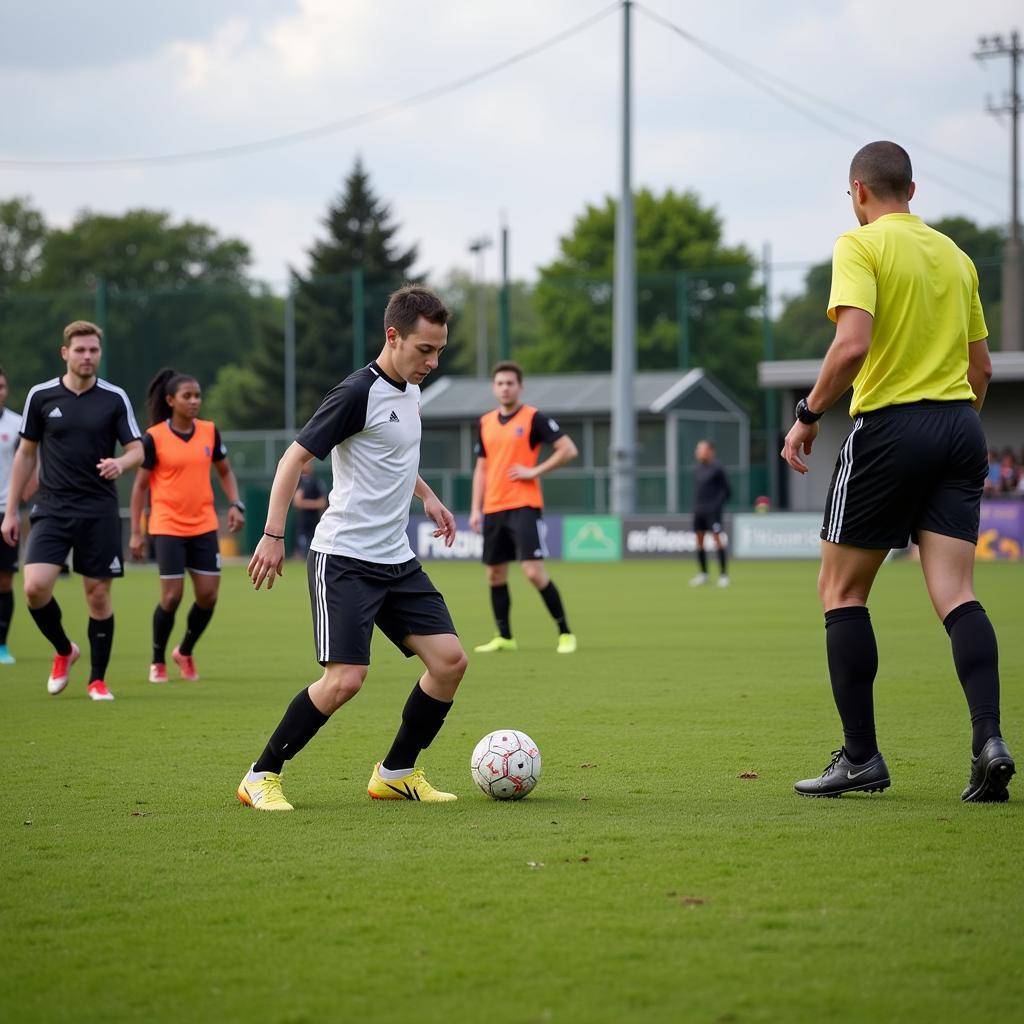 Kick-off in 9-a-side football