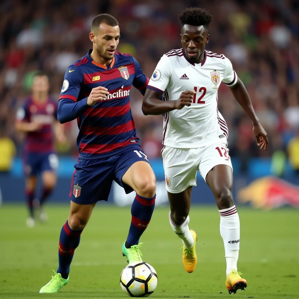 Adama Traoré outrunning a defender