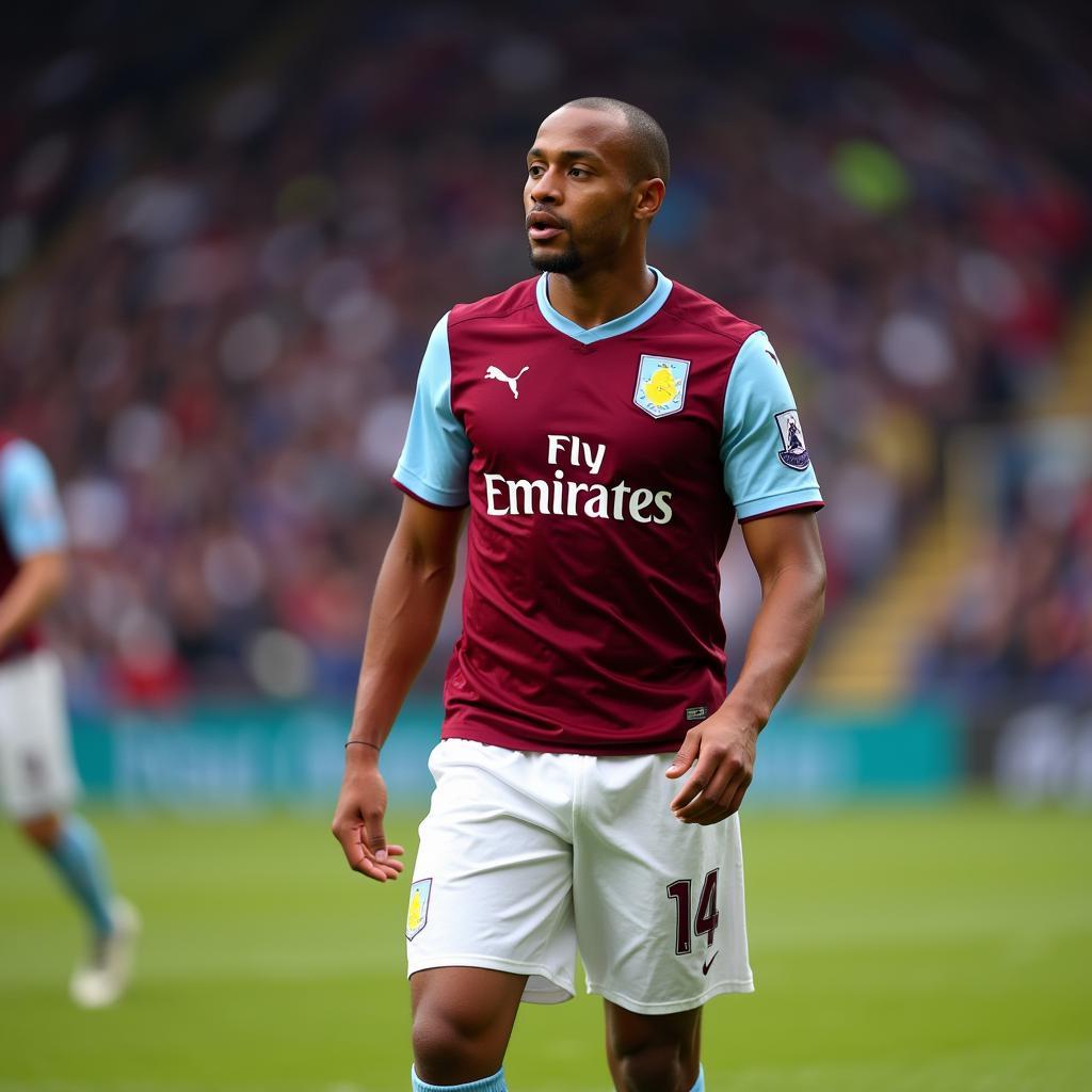 Agbonlahor captaining Aston Villa