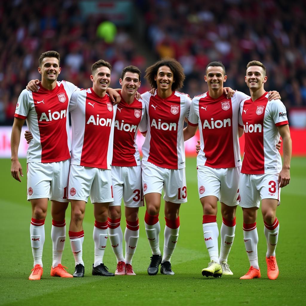 Ajax Academy Graduates Celebrating Victory