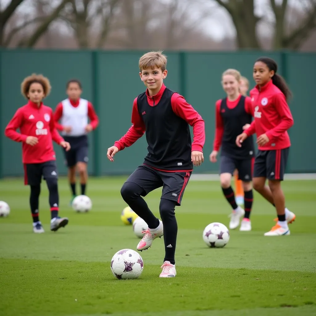 Young players training at Ajax academy