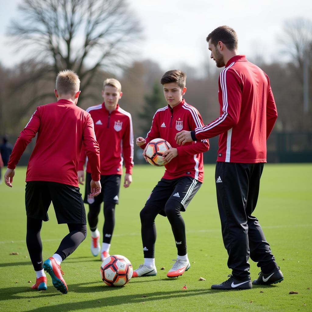 Ajax players training for total football