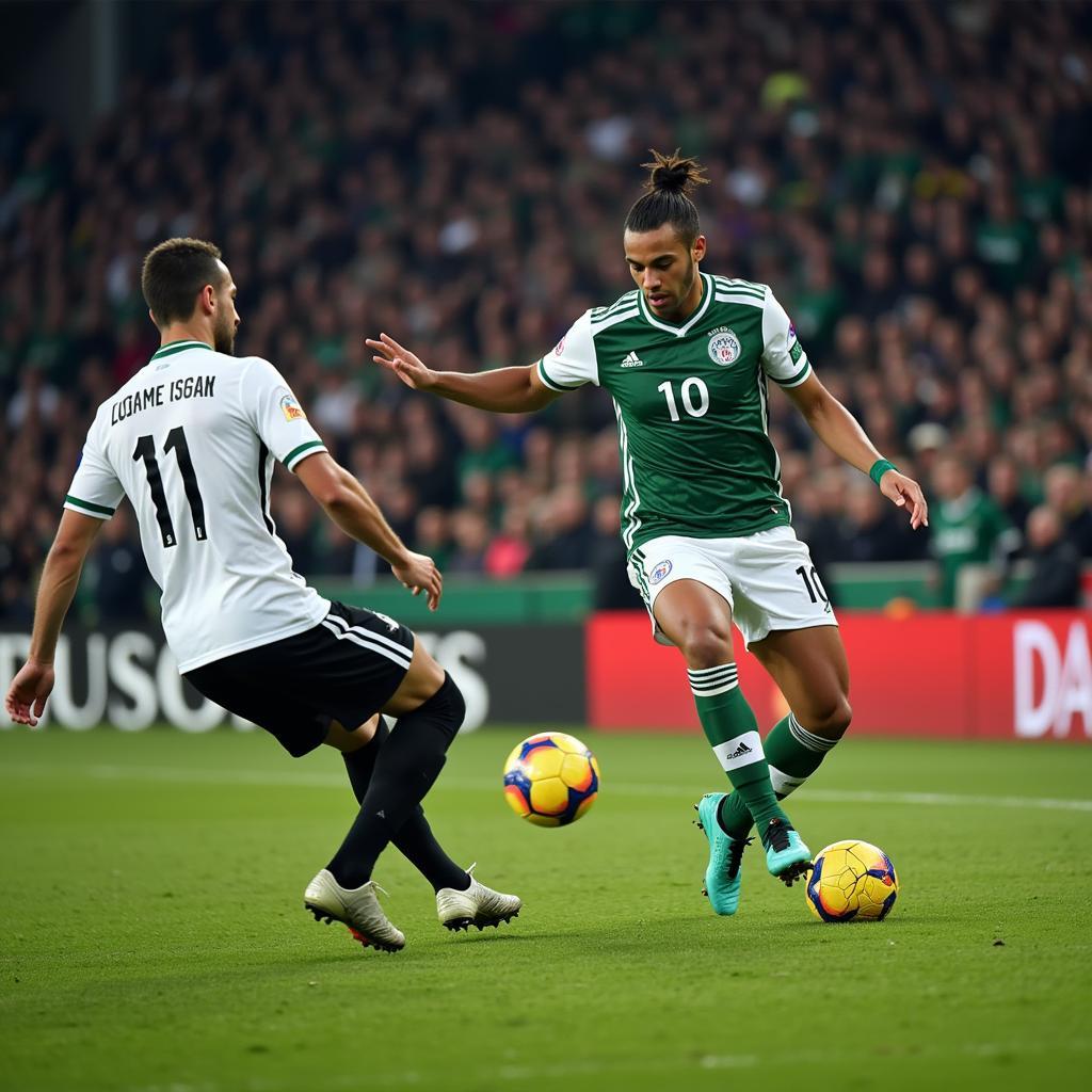 Alexander Isak Taking a Shot on Goal