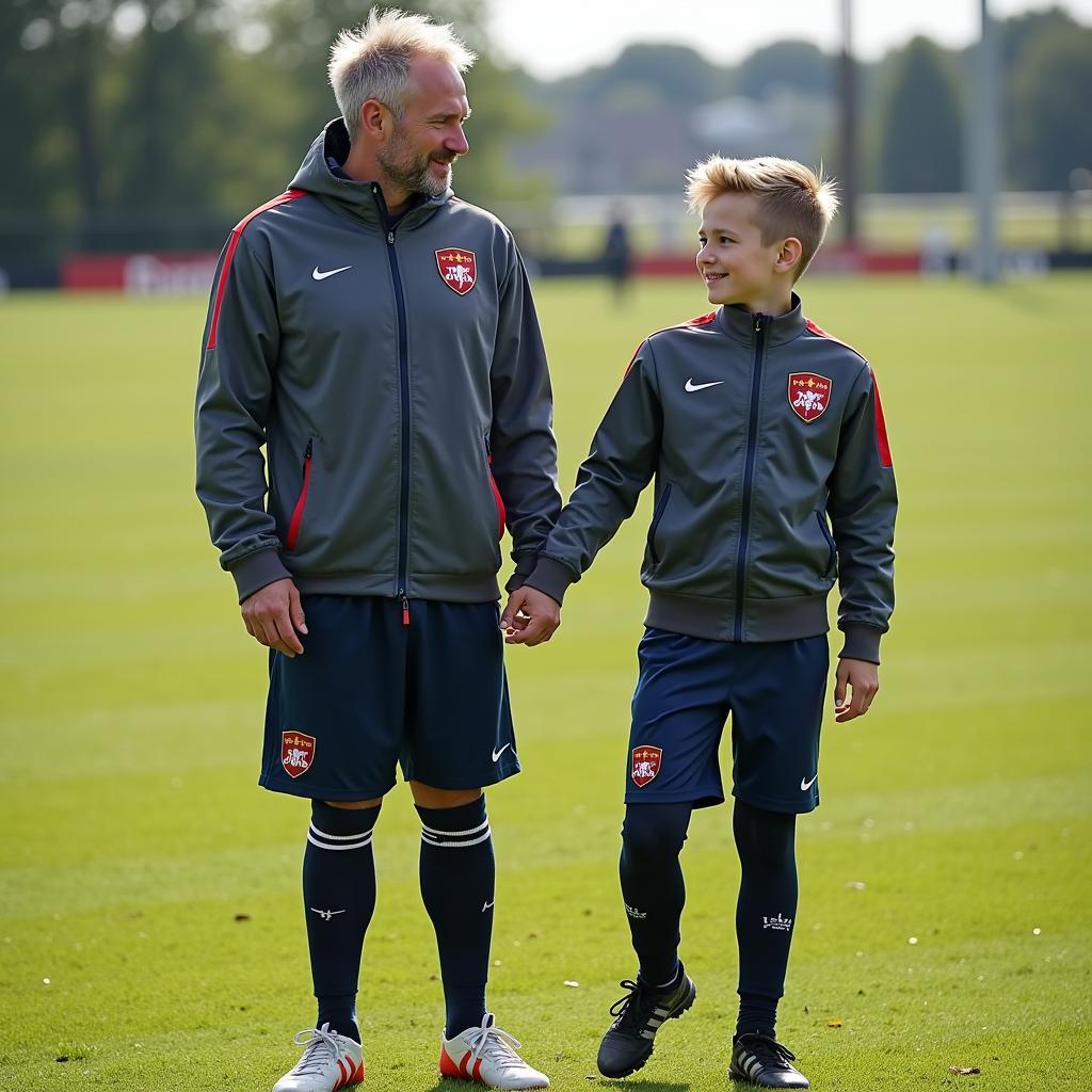 Alf-Inge and Erling Haaland training together