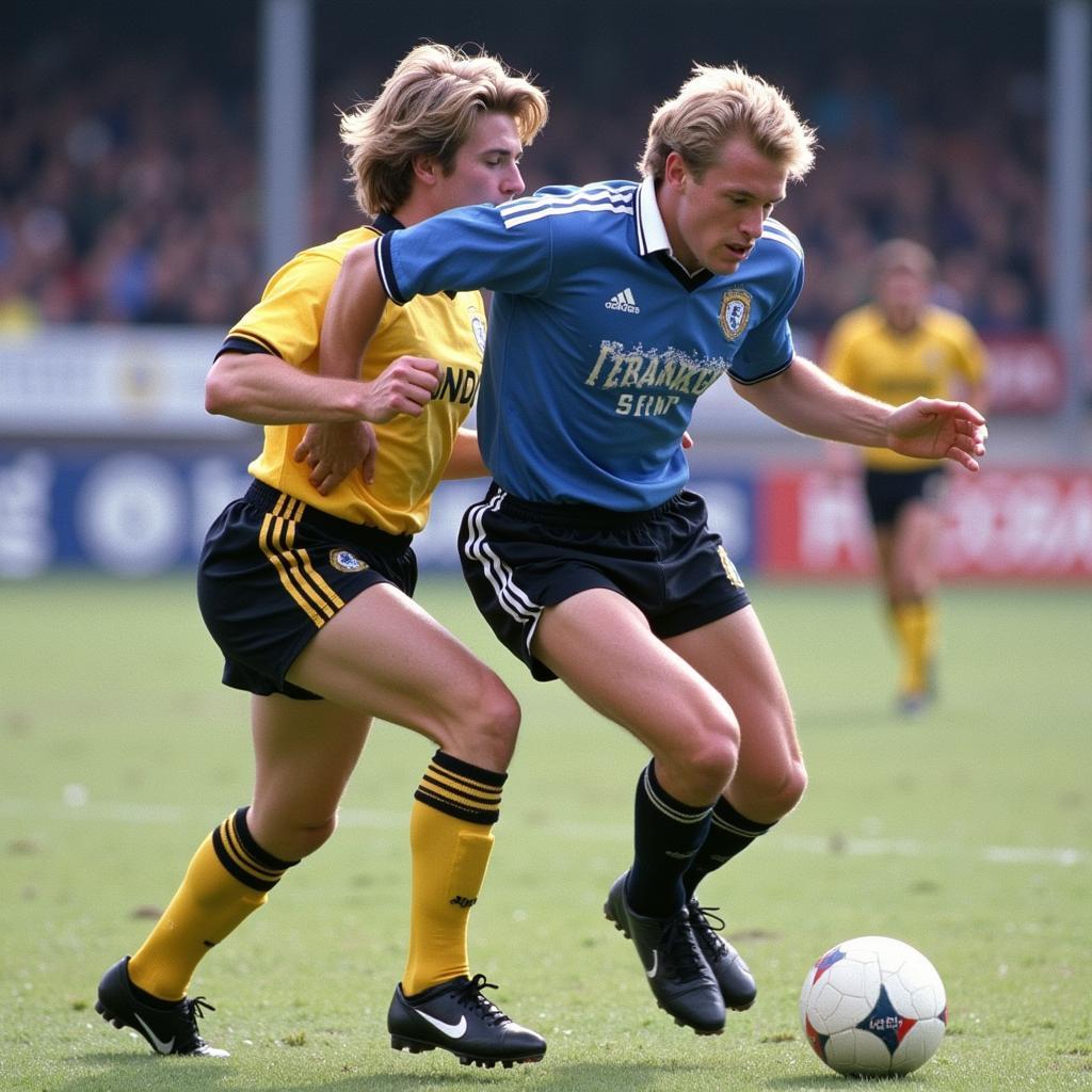 Alf Inge Haaland in action for Leeds United