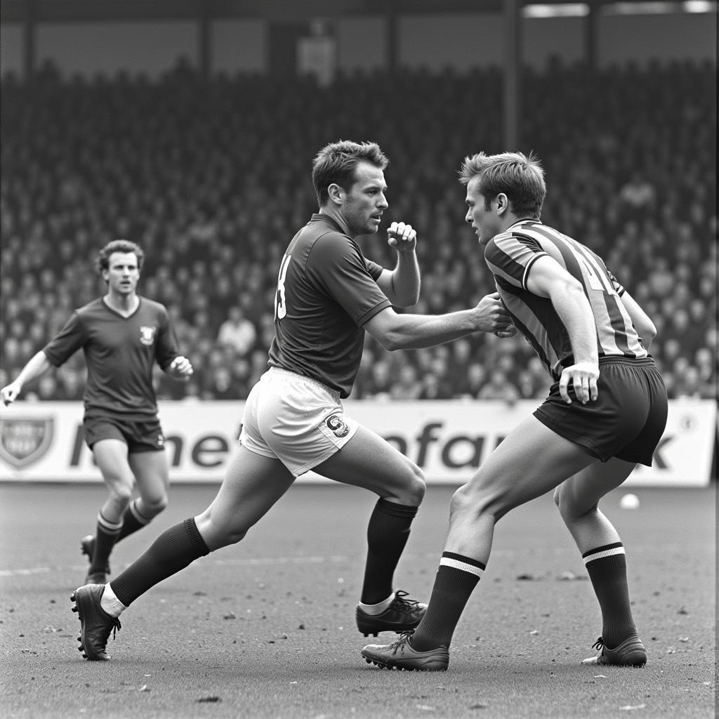 Alf Inge Haaland executing a tackle during his time at Nottingham Forest