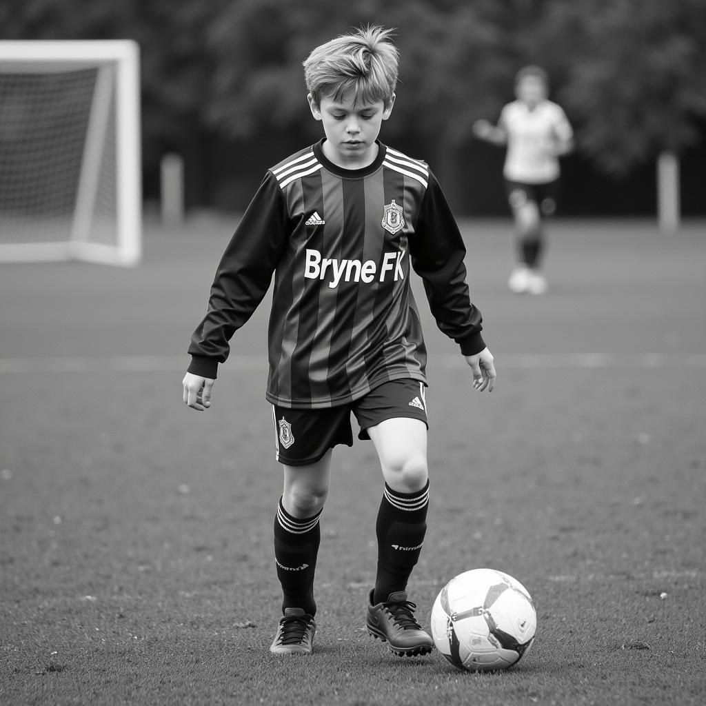 Alfie Haaland playing for Bryne FK