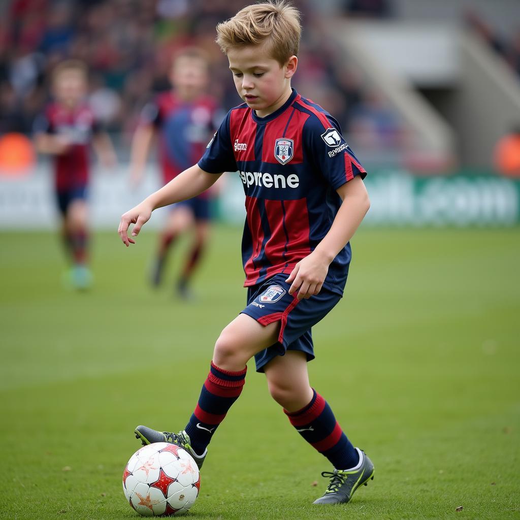 Alfie Haaland playing for Bryne FK