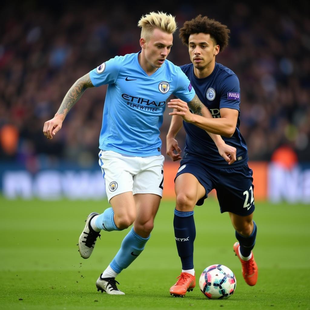 Alfie Haaland during his time at Manchester City