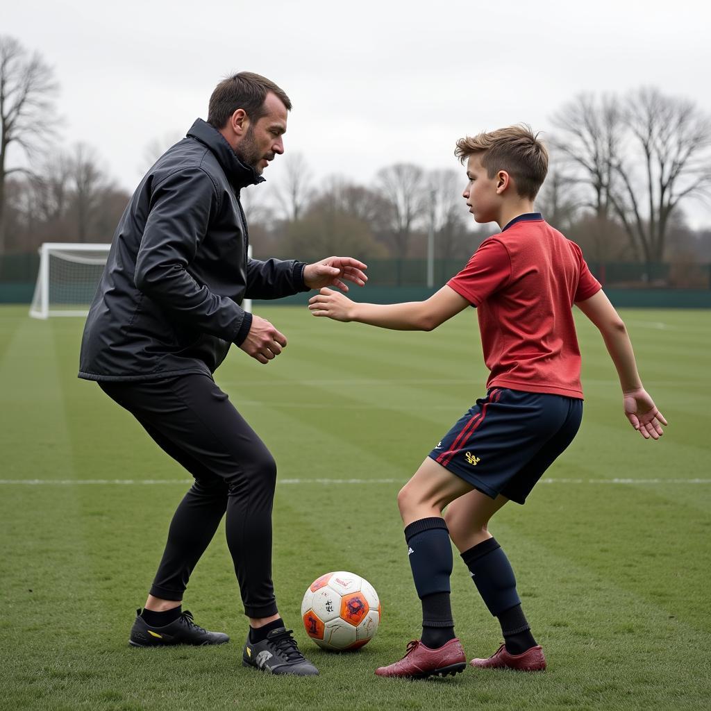 Alfie Haaland training young Erling Haaland