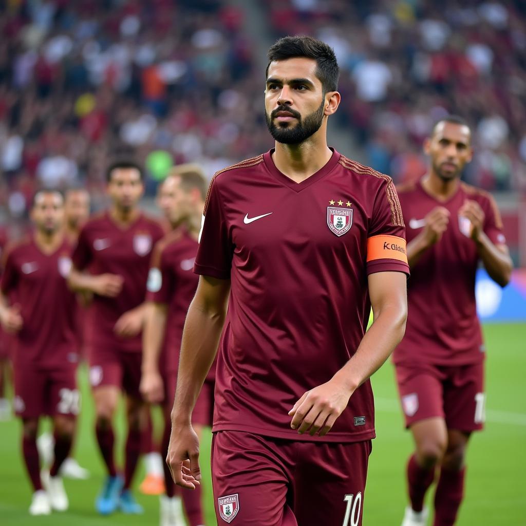 Almoez Ali leading the Qatar national team