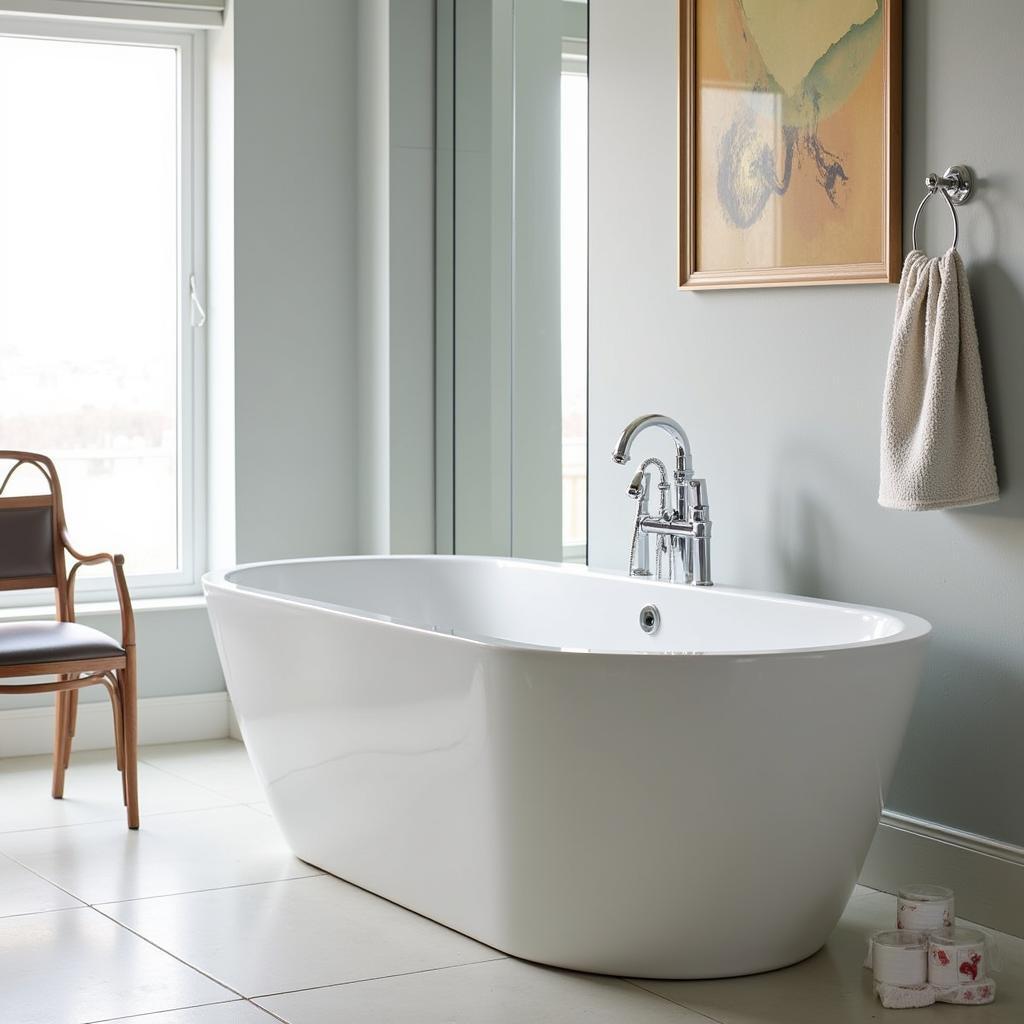 American Standard 2395 bathtub on display in a showroom