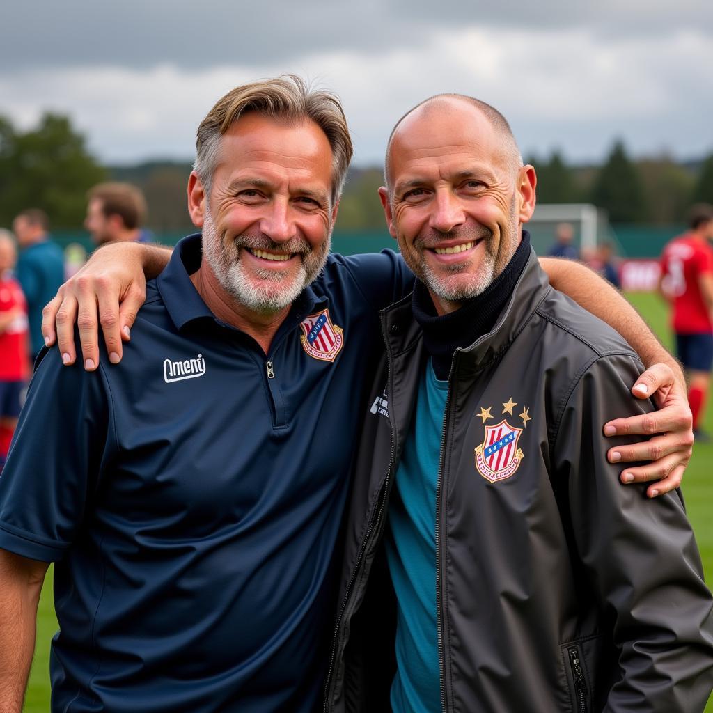 Anders and Erling Haaland celebrating a victory