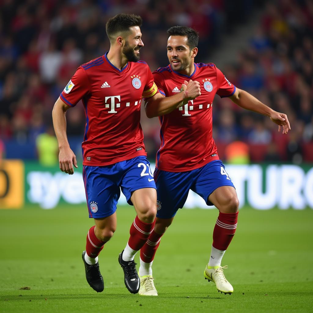 Andre Silva and Erling Haaland celebrating goals