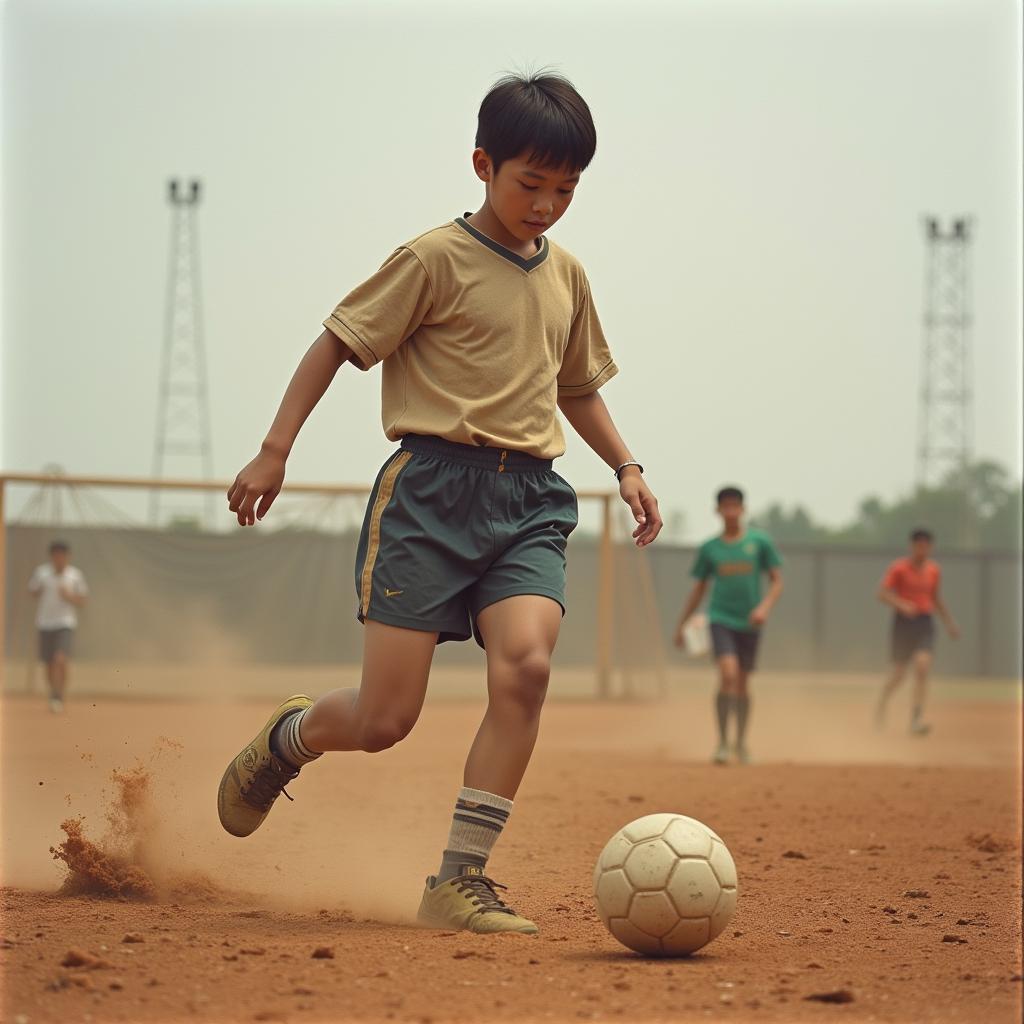 Anh Duc in his youth football days