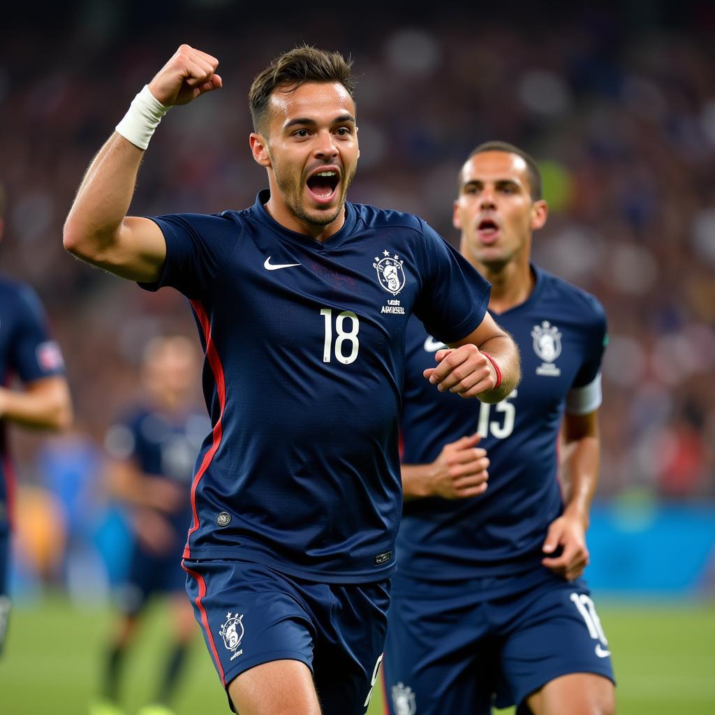 Antoine Griezmann celebrating a goal