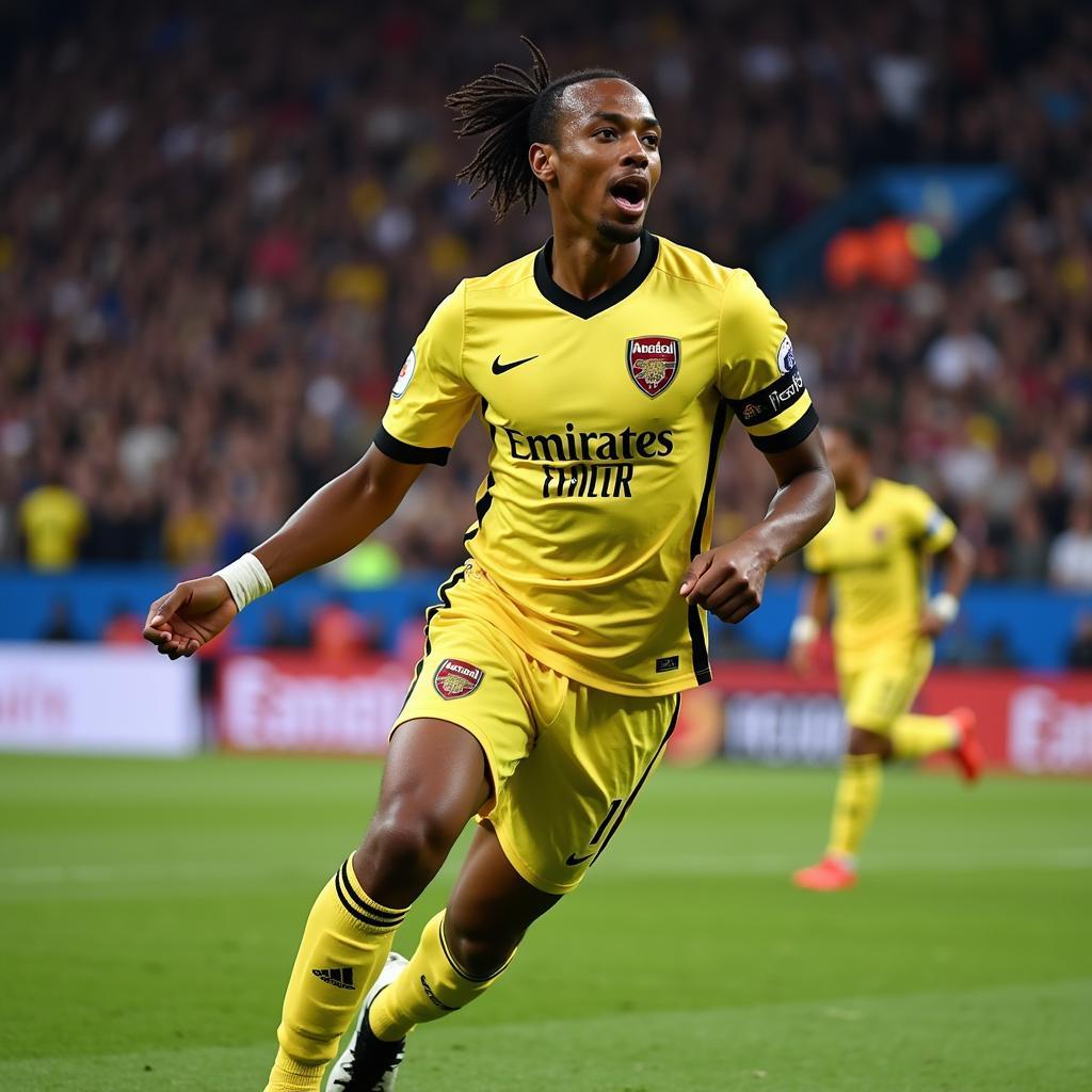 Pierre-Emerick Aubameyang celebrating a goal