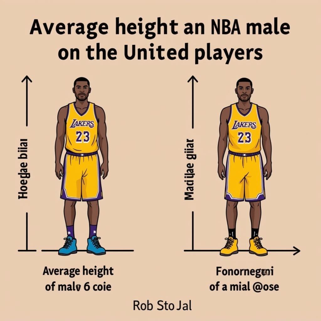 Comparison of Average NBA Player Height to Average Male Height