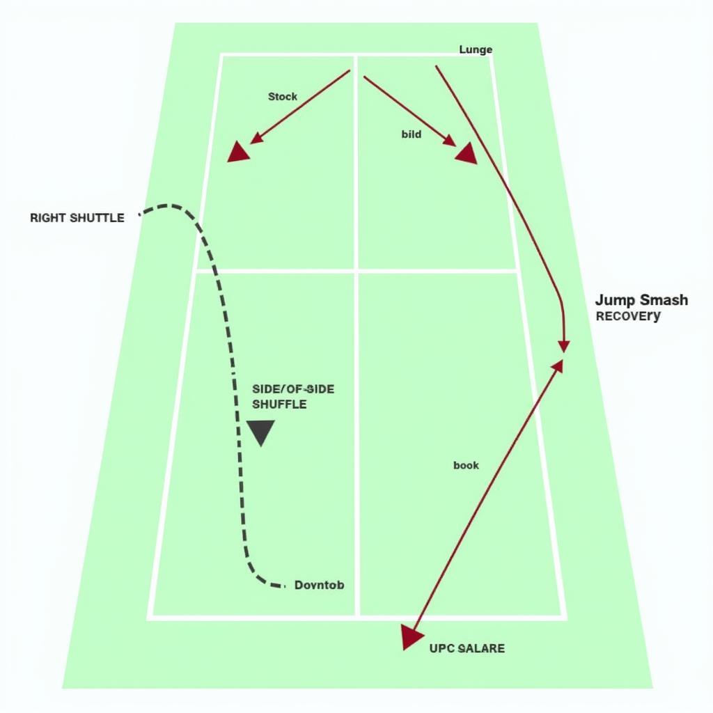 Badminton Court Footwork Patterns