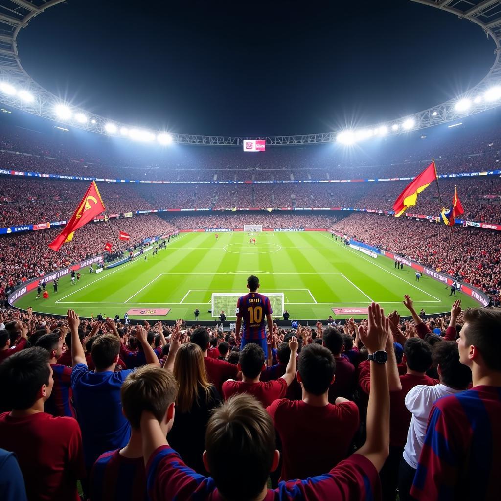 Barca player debut at Camp Nou