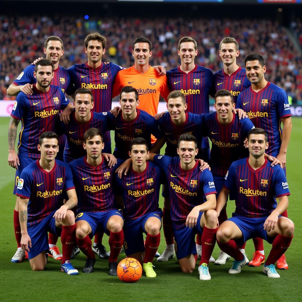 Barcelona squad photo from 2014