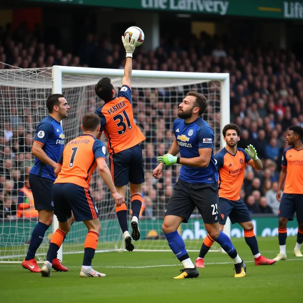 Ben Foster commanding the penalty area during a match