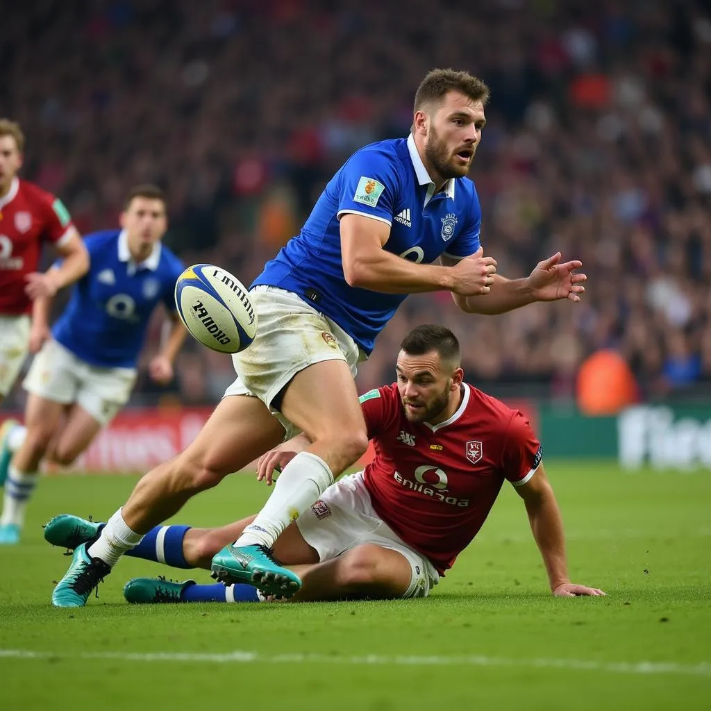 Ben Godfrey executes a perfectly timed tackle