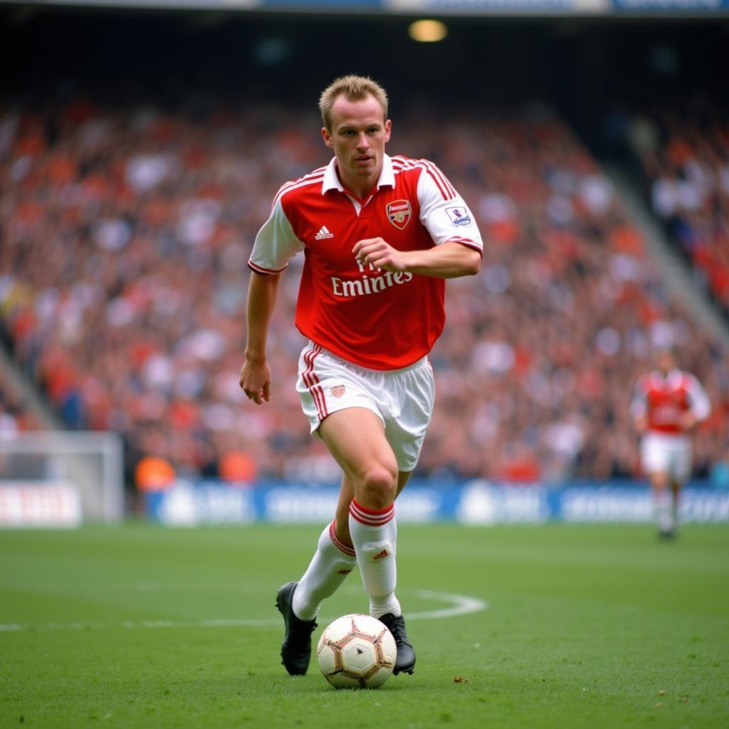 Bergkamp delivering a pinpoint pass