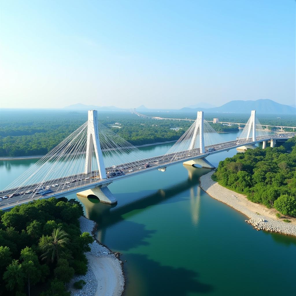 Binh Phuoc Bridge connecting Thu Duc District and Binh Duong Province