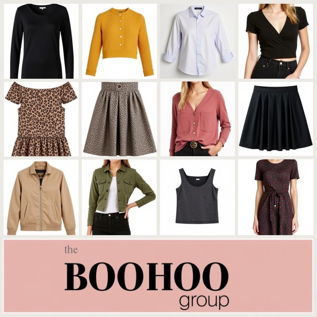 A diverse range of clothing from the Boohoo Group