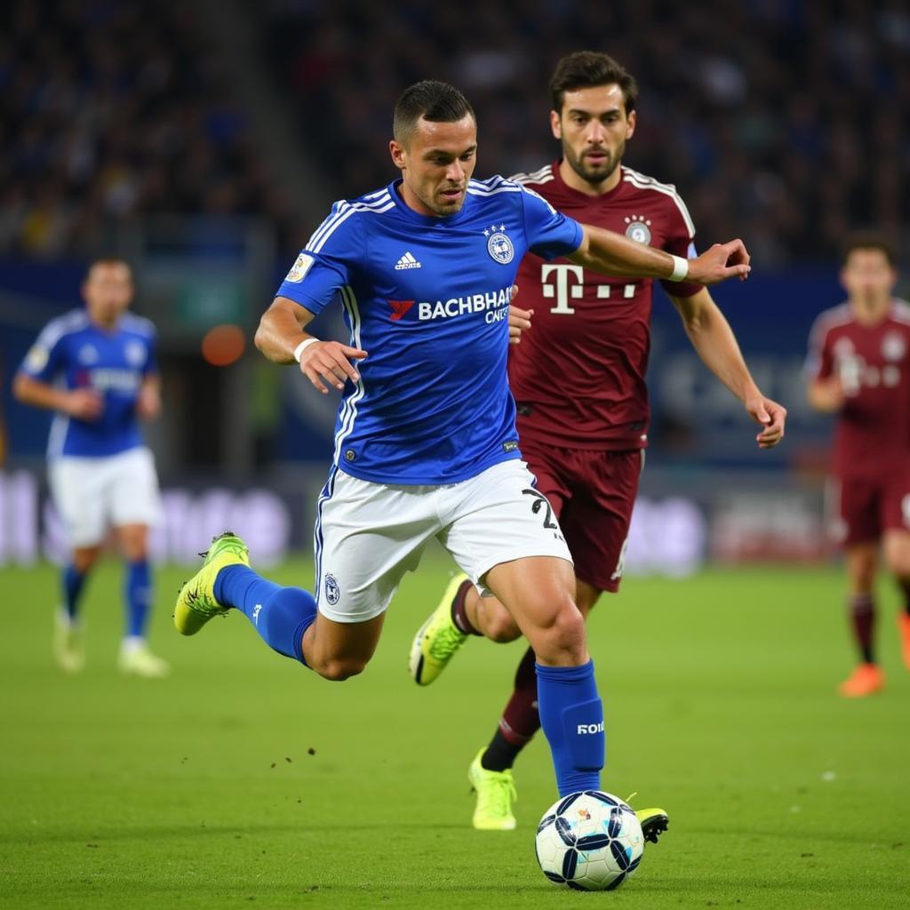 Borna Barisic whips in a cross for Rangers FC.