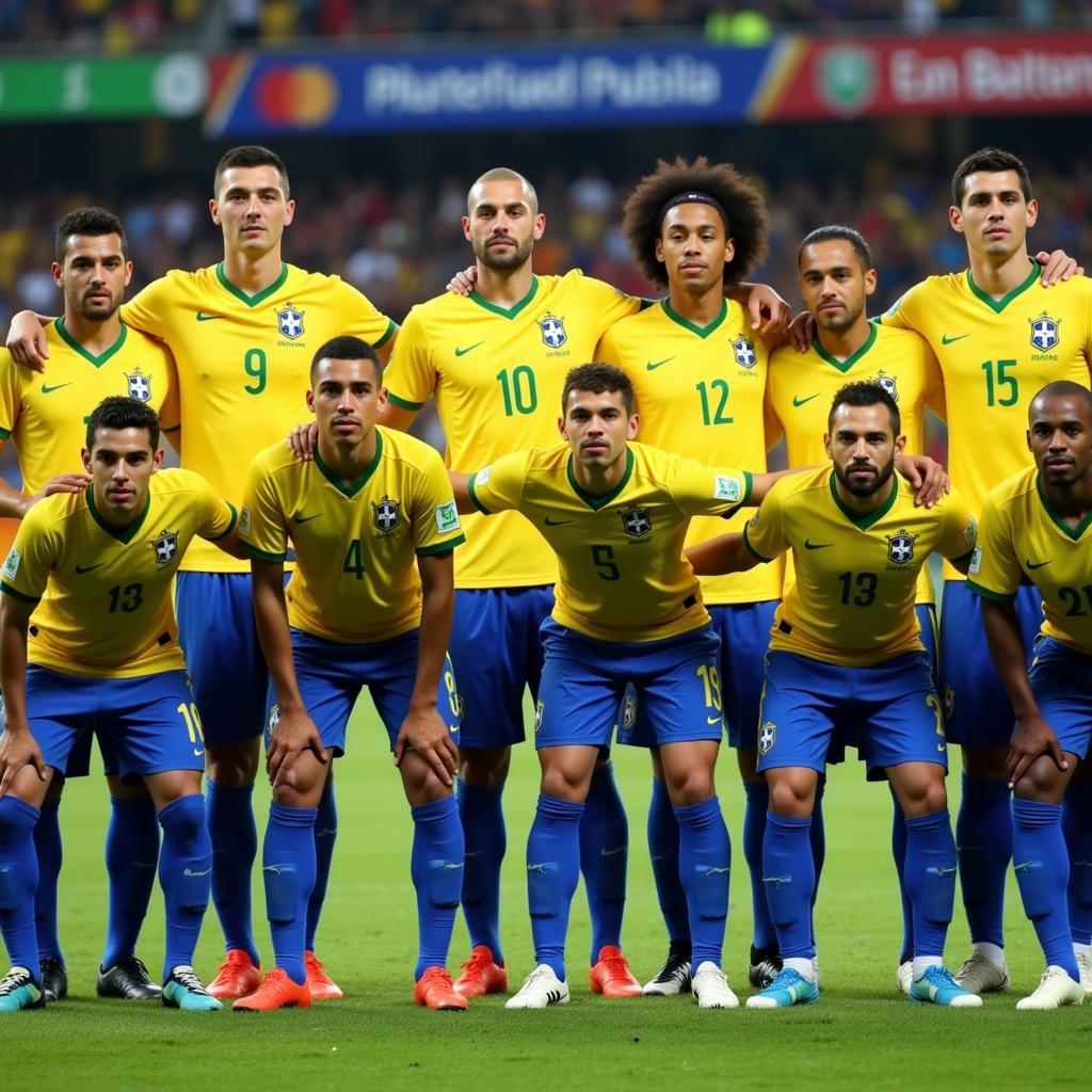 Brazil 2014 World Cup Squad Photo