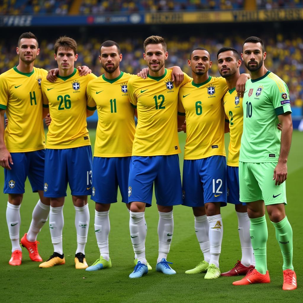 Brazil's 2018 World Cup squad photo