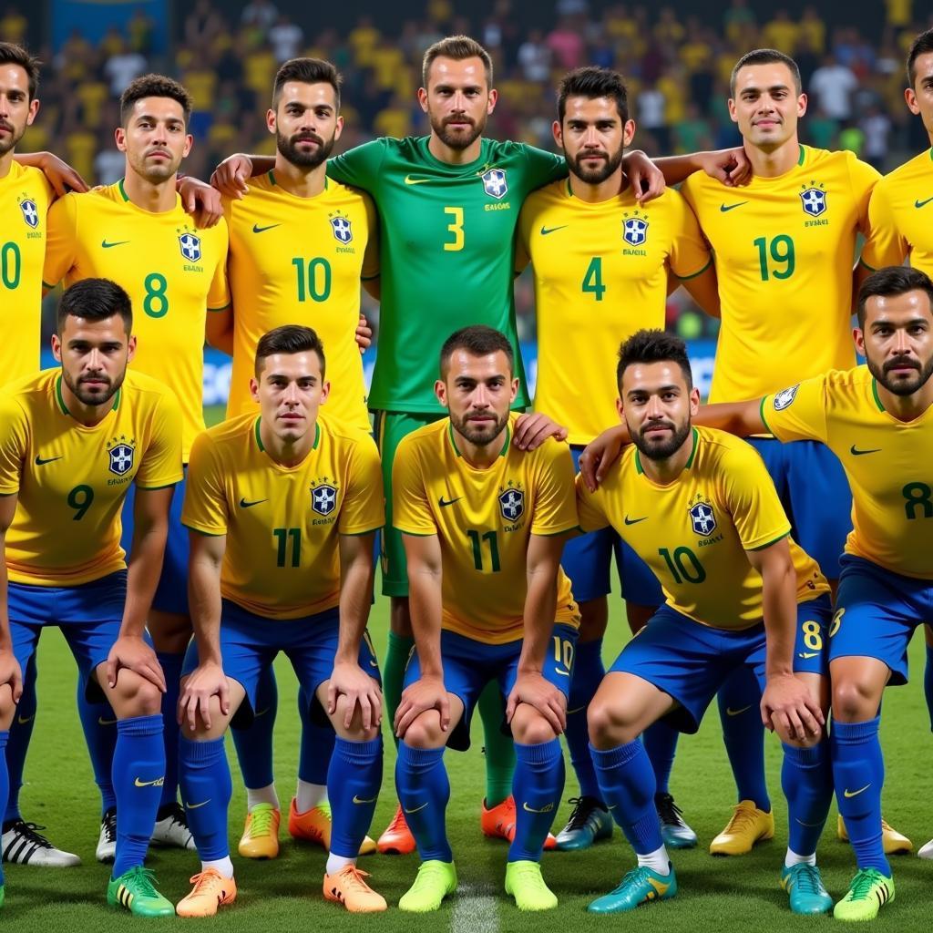 Brazil 2018 World Cup Squad Photo