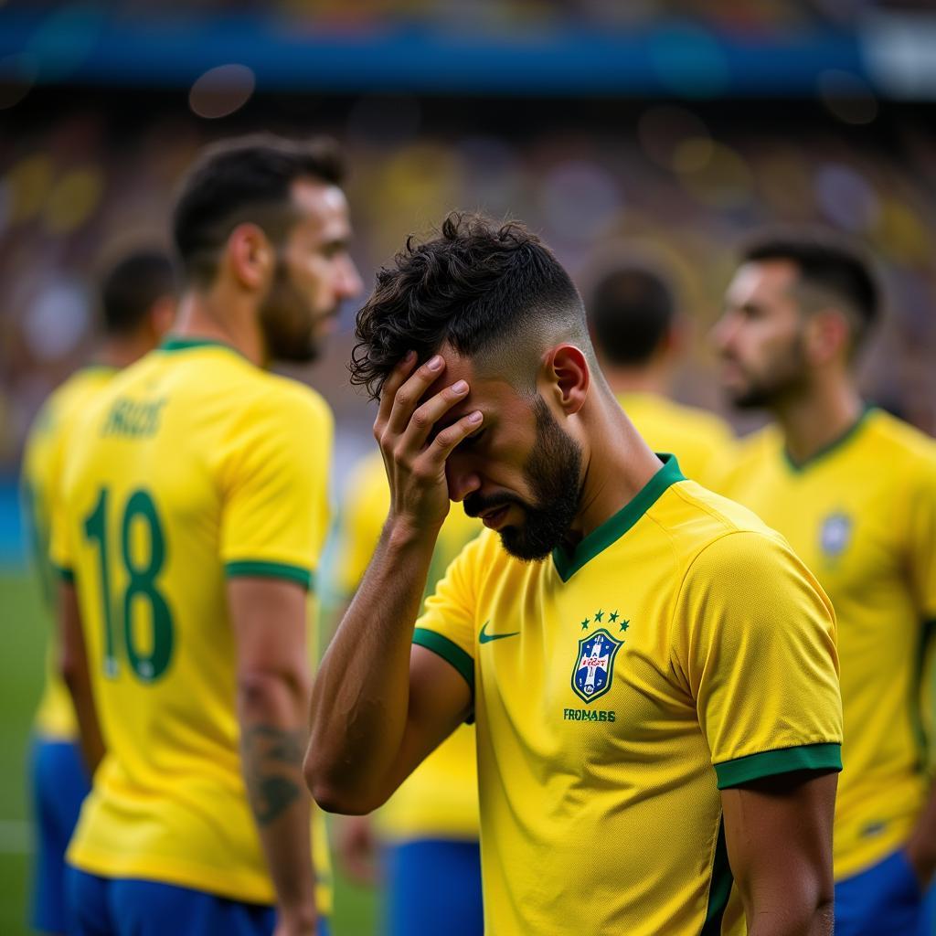 Brazil Players Reacting After World Cup Exit