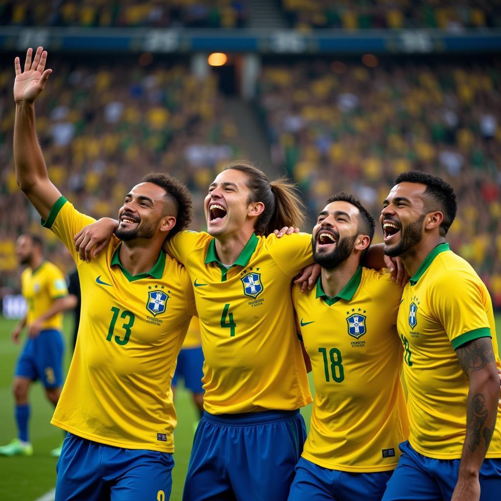 Brazilian National Team Celebration