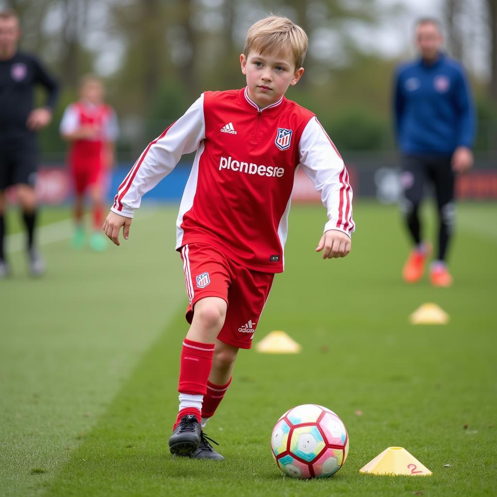 Erling Haaland at Bryne FK academy