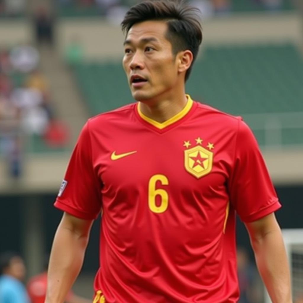 Bui Van Thanh in Vietnamese national team jersey