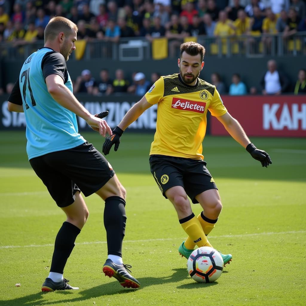 Burki and Haaland during a training session