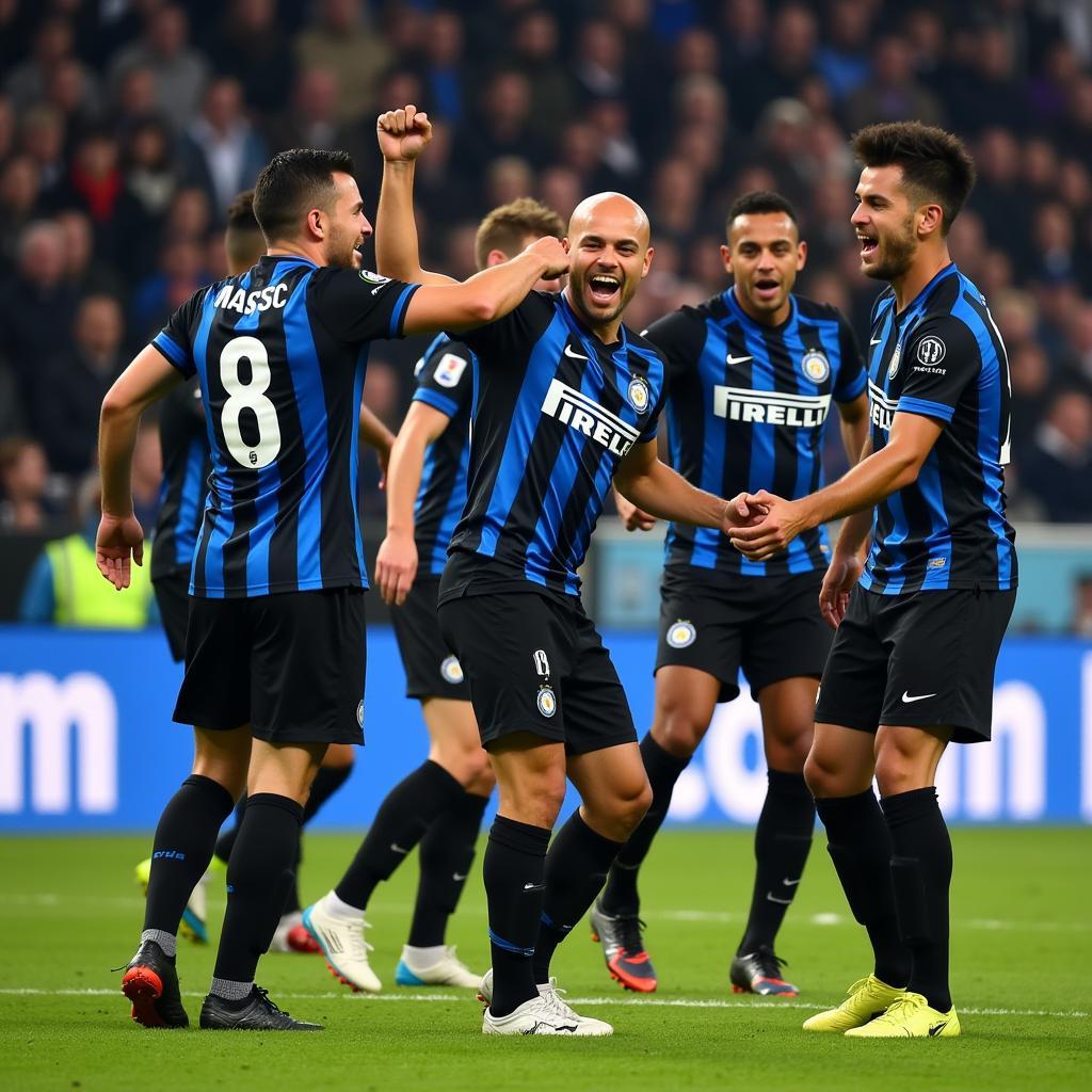 Cambiasso celebrating a goal