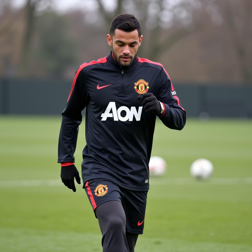 Casemiro in training at Carrington