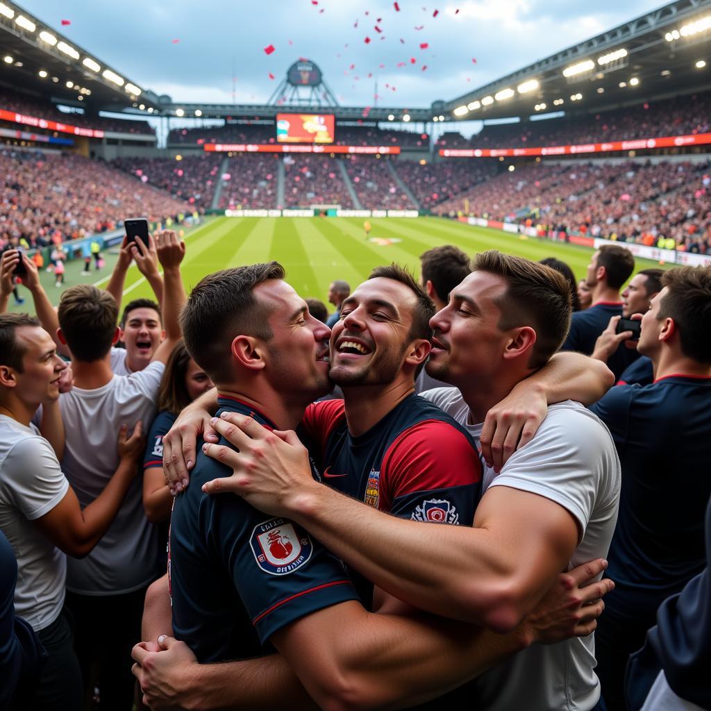 Players and Fans Celebrate with Tears of Joy