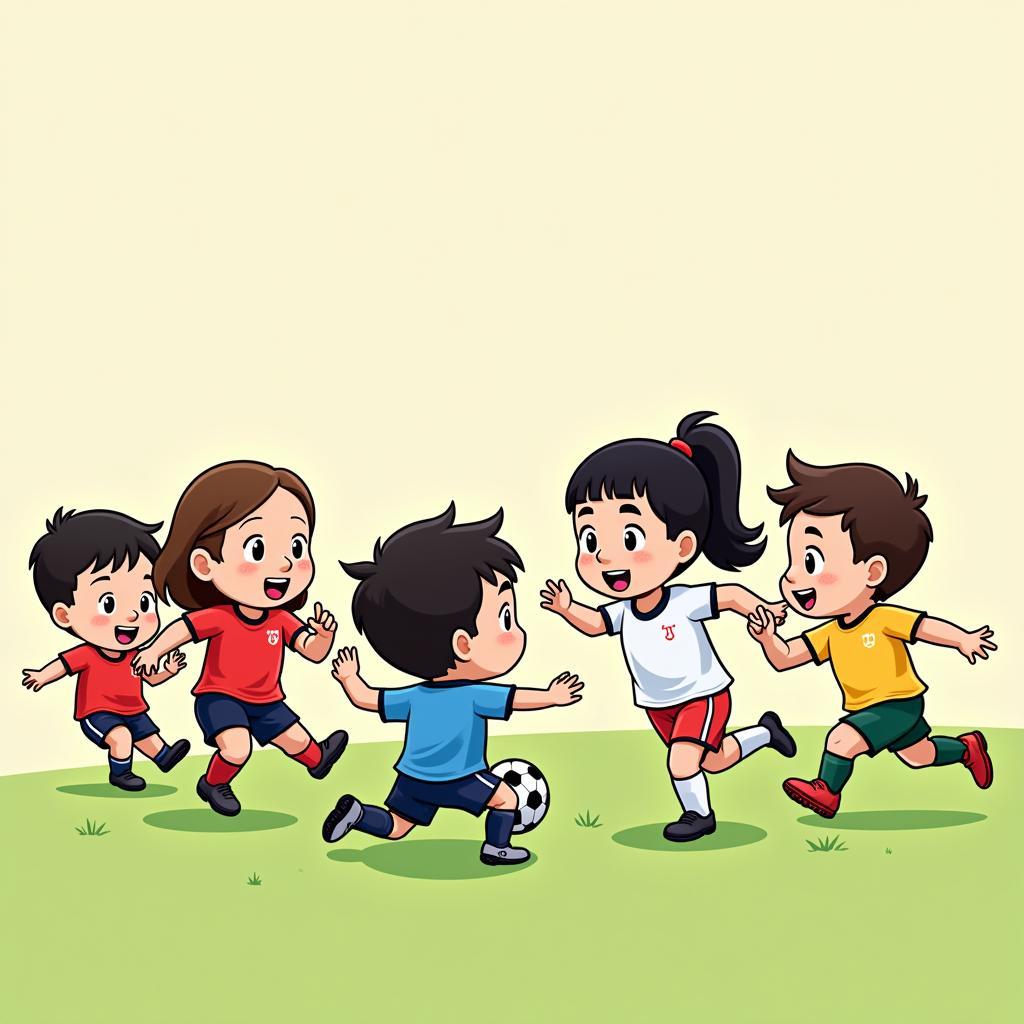 Chibi Soccer Players in Action