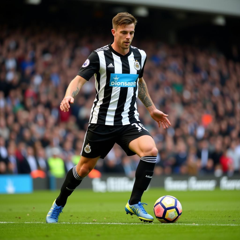 Chris Wood playing for Newcastle United