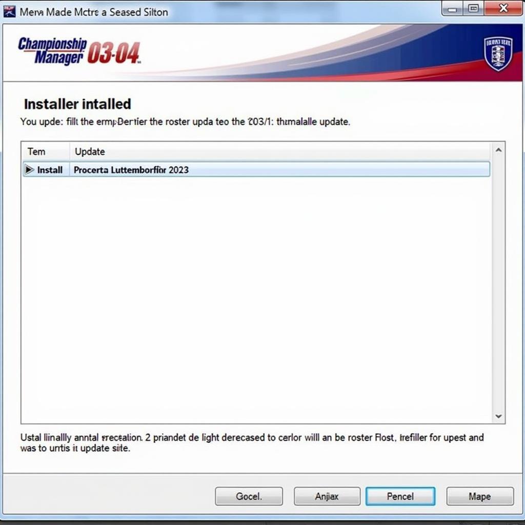 Installing a CM 03-04 Update