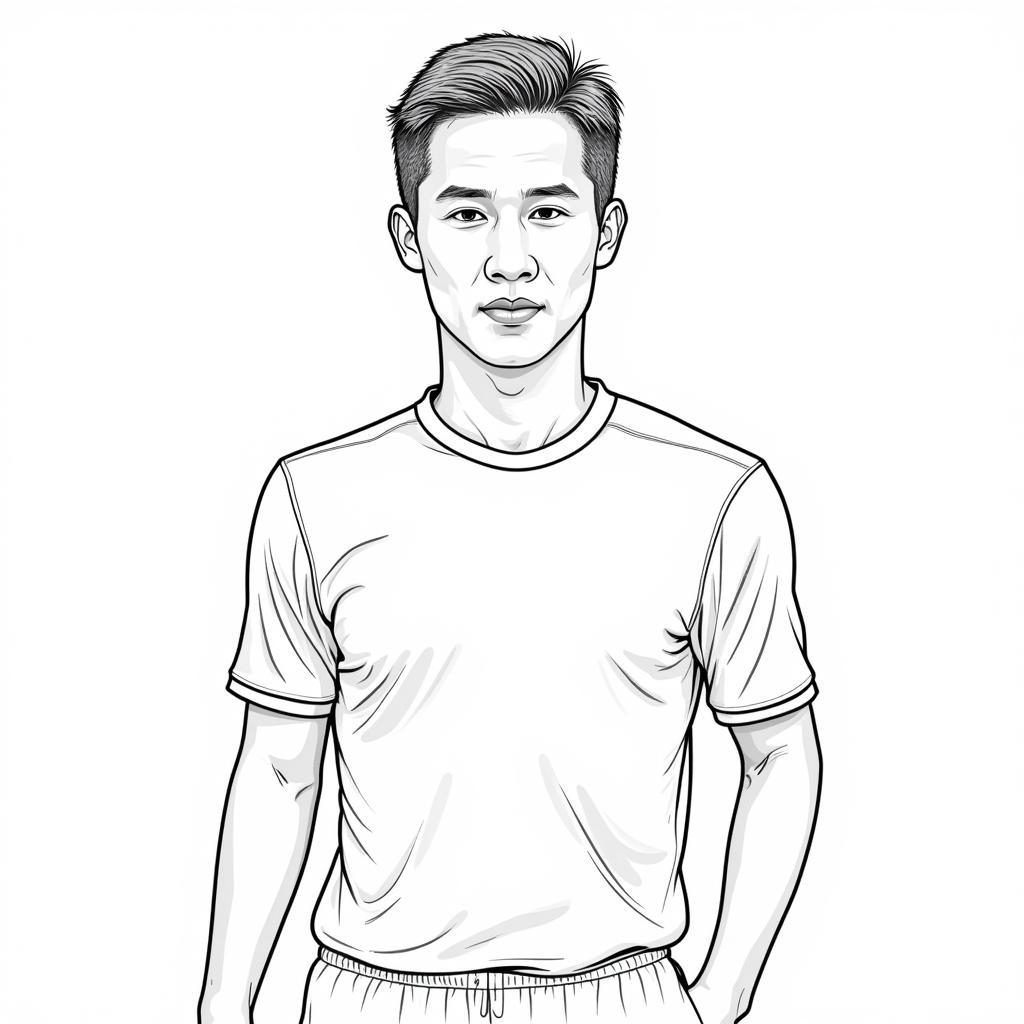 Coloring book featuring Vietnam football stars