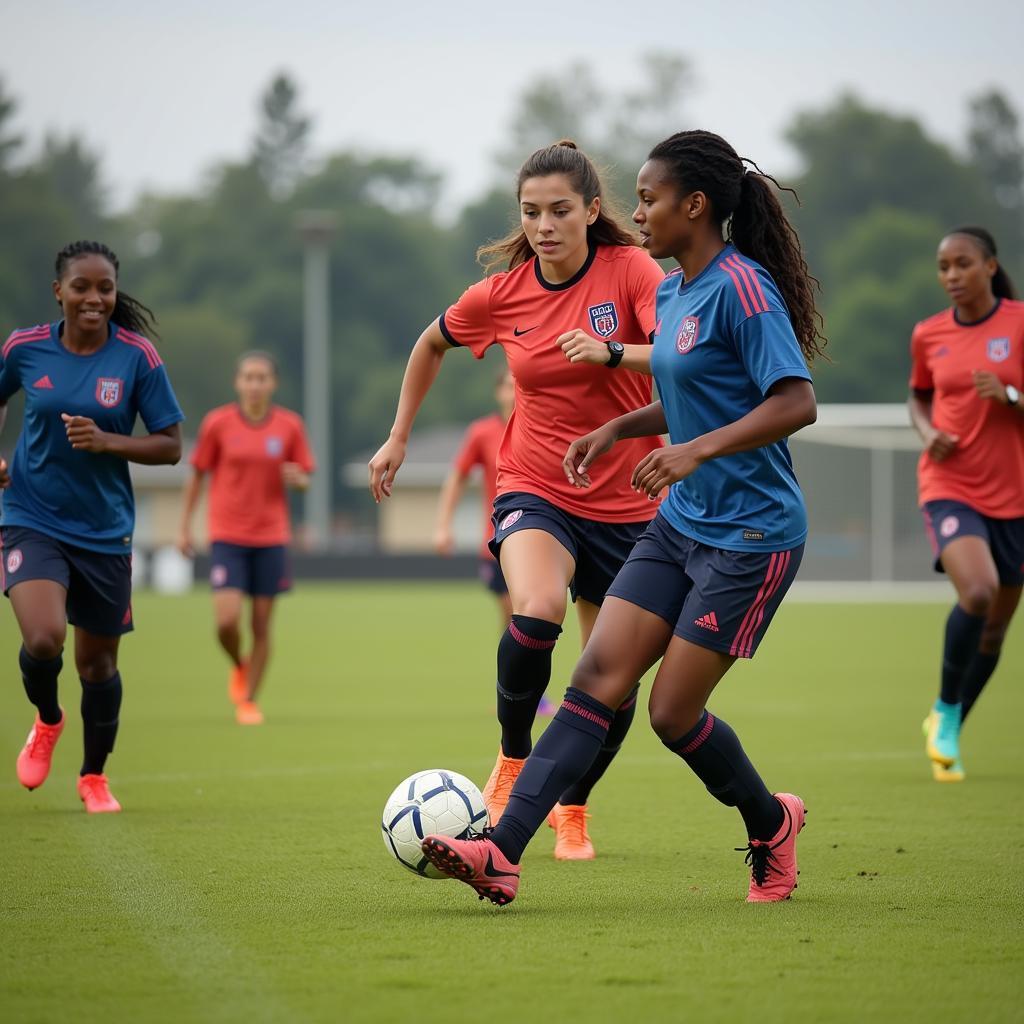 Cooke Female Footballers Training Session