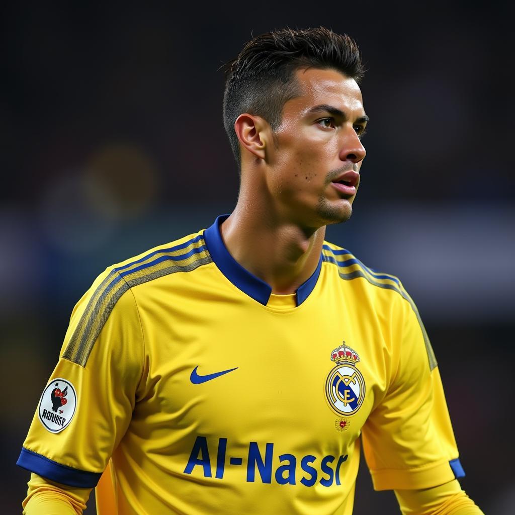 Cristiano Ronaldo in his Al-Nassr jersey