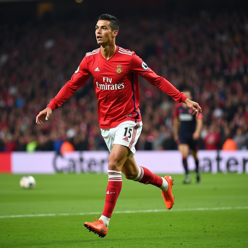 Cristiano Ronaldo celebrating a goal